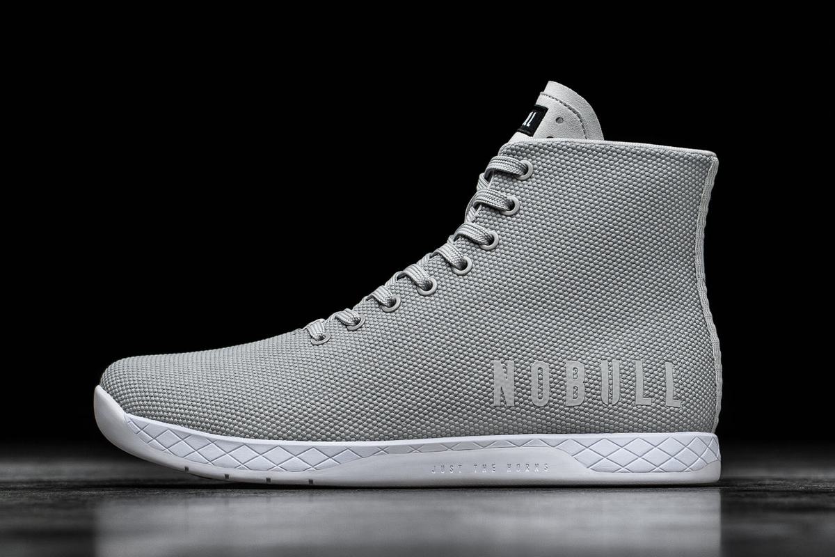 Nobull Superfabric High-Top Arctic Men\'s Trainers Grey | Australia (DA1874)